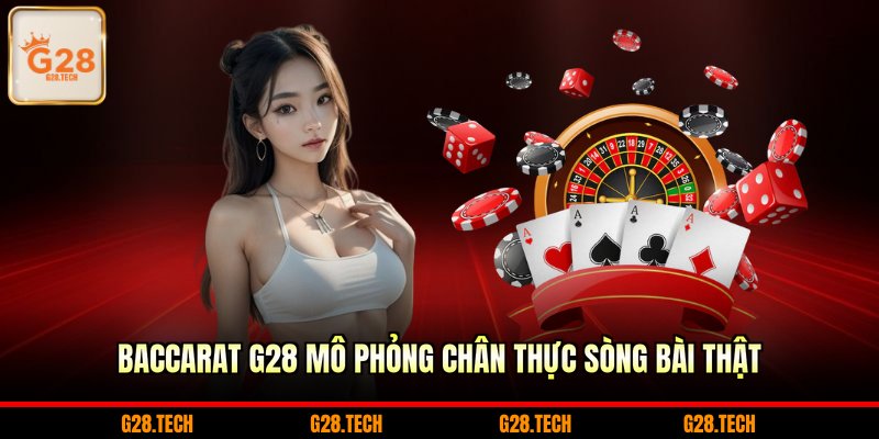 Baccarat G28 mô phỏng chân thực sòng bài thật